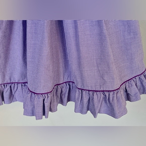 Petit Ami Purple gingham smocked dress Ruffle Infant Baby Girl’s 9M Spring - Picture 7 of 7